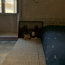 Load image into Gallery viewer, Wool Checks - White and Copper