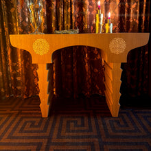 Load image into Gallery viewer, Labyrinthe Rug - Ocean Blue and Red Brown - Galerie Oasis Collection