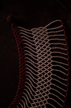 Load image into Gallery viewer, Collier Tapistelar in Silver and Burgundy Crystal