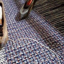 Load image into Gallery viewer, Staple Lines Rug - Blue and White