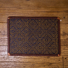 Load image into Gallery viewer, Adorabold - Placemats Set of Two - Red Brown, Blue, Mustard Yellow, Copper Corners
