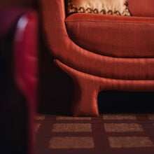 
                     
                       Load image into Gallery viewer, Treillage Rug - Dark Mustard and Burgundy Copper - Galerie Oasis Collection
                     
                   