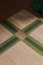 
                     
                       Load image into Gallery viewer, Nina Litchfield Studios x Tapistelar - Lina Rug - Emerald Green, Dark Green, Natural, Brass
                     
                   
