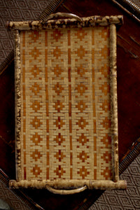 A Vintage Bamboo and Rattan Tray