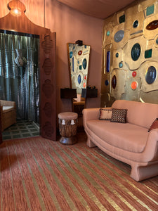 Soleil Rug - Dark Mustard, Antique Pink and Brass - Galerie Oasis Collection