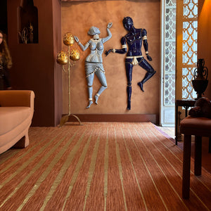 Soleil Rug - Dark Mustard, Antique Pink and Brass - Galerie Oasis Collection
