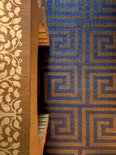 Load image into Gallery viewer, Labyrinthe Rug - Ocean Blue and Red Brown - Galerie Oasis Collection
