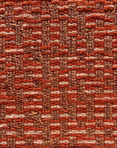 Wool Corralito Terracotta and White