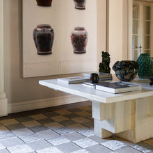 
                     
                       Load image into Gallery viewer, Damier Rug - Bone and Stainless Steel - Droulers x Tapistelar
                     
                   