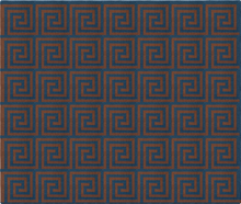 
                     
                       Load image into Gallery viewer, Labyrinthe Rug - Ocean Blue and Red Brown - Galerie Oasis Collection
                     
                   
