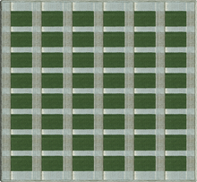 
                     
                       Load image into Gallery viewer, Treillage Rug - Emerald Green and Stainless Steel - Galerie Oasis Collection
                     
                   