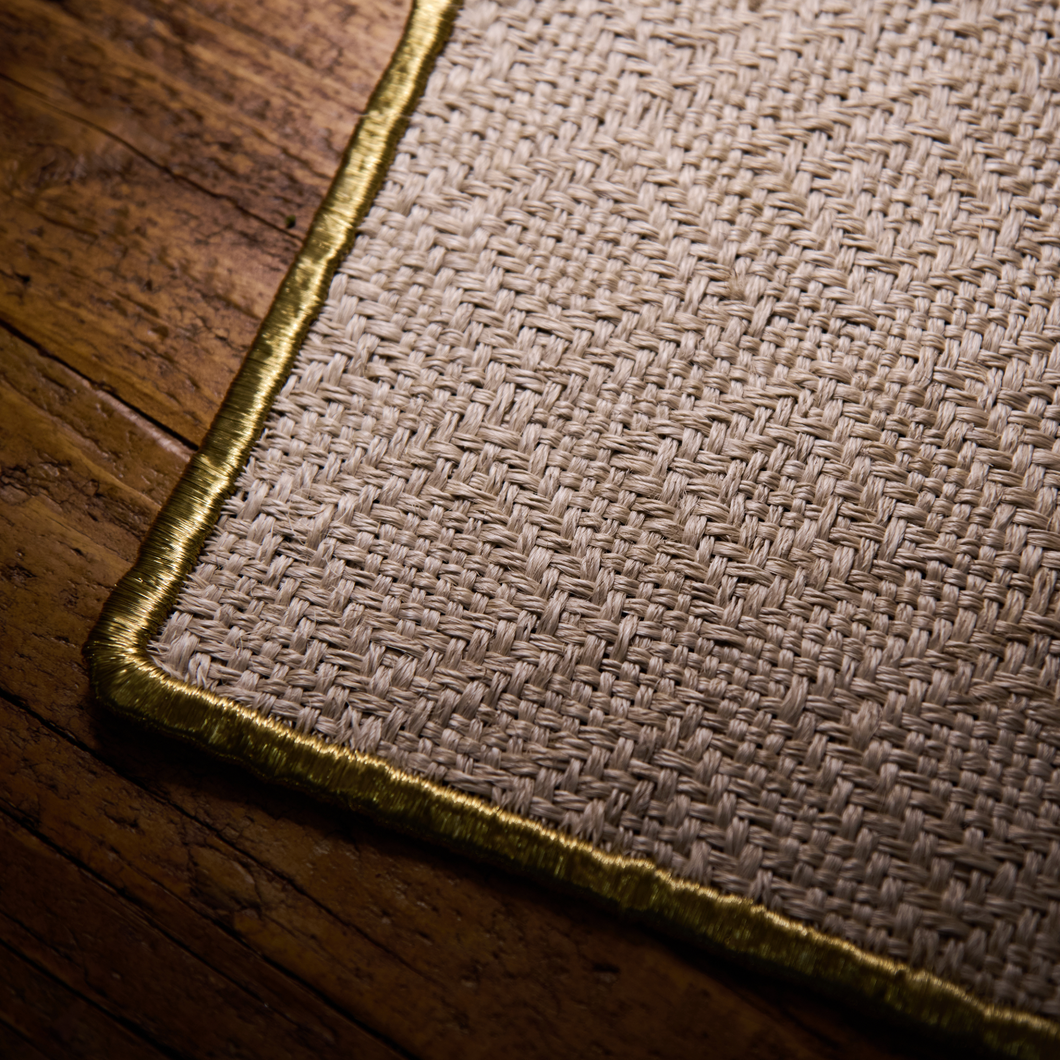 PRE-ORDER San Gil - Placemats Set of Two - White, Bone, Brass