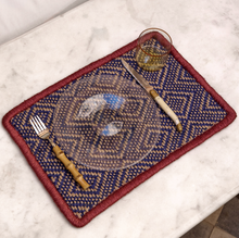 Load image into Gallery viewer, PRE-ORDER San Gil - Placemats Set of Two - Sand, Blue, Red Purple
