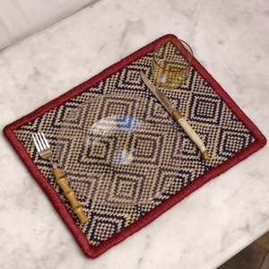 San Gil - Placemats Set of Two - Sand, Blue, Red Purple