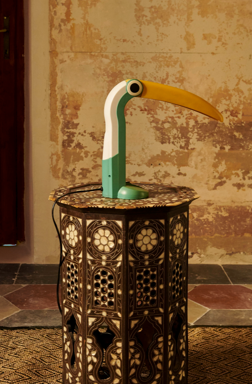 Toucan Lamp 80s - Yellow/ Green