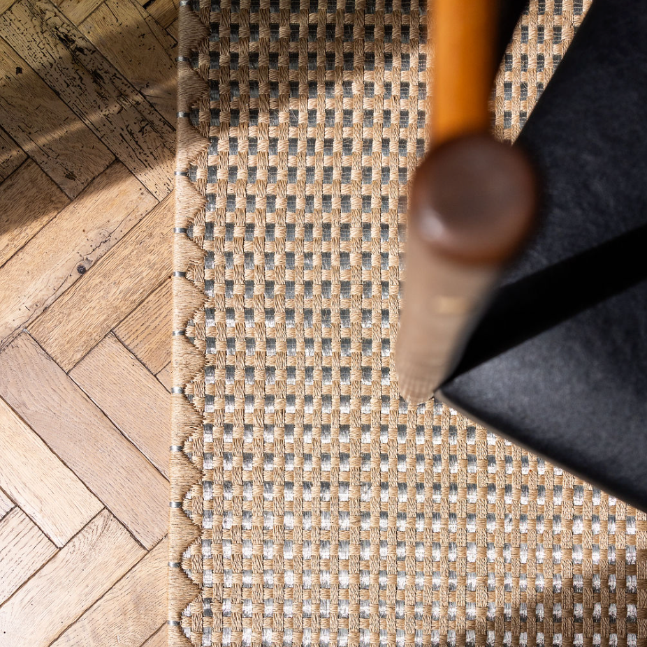 Staple Thick Rug - Sand and Stainless Steel