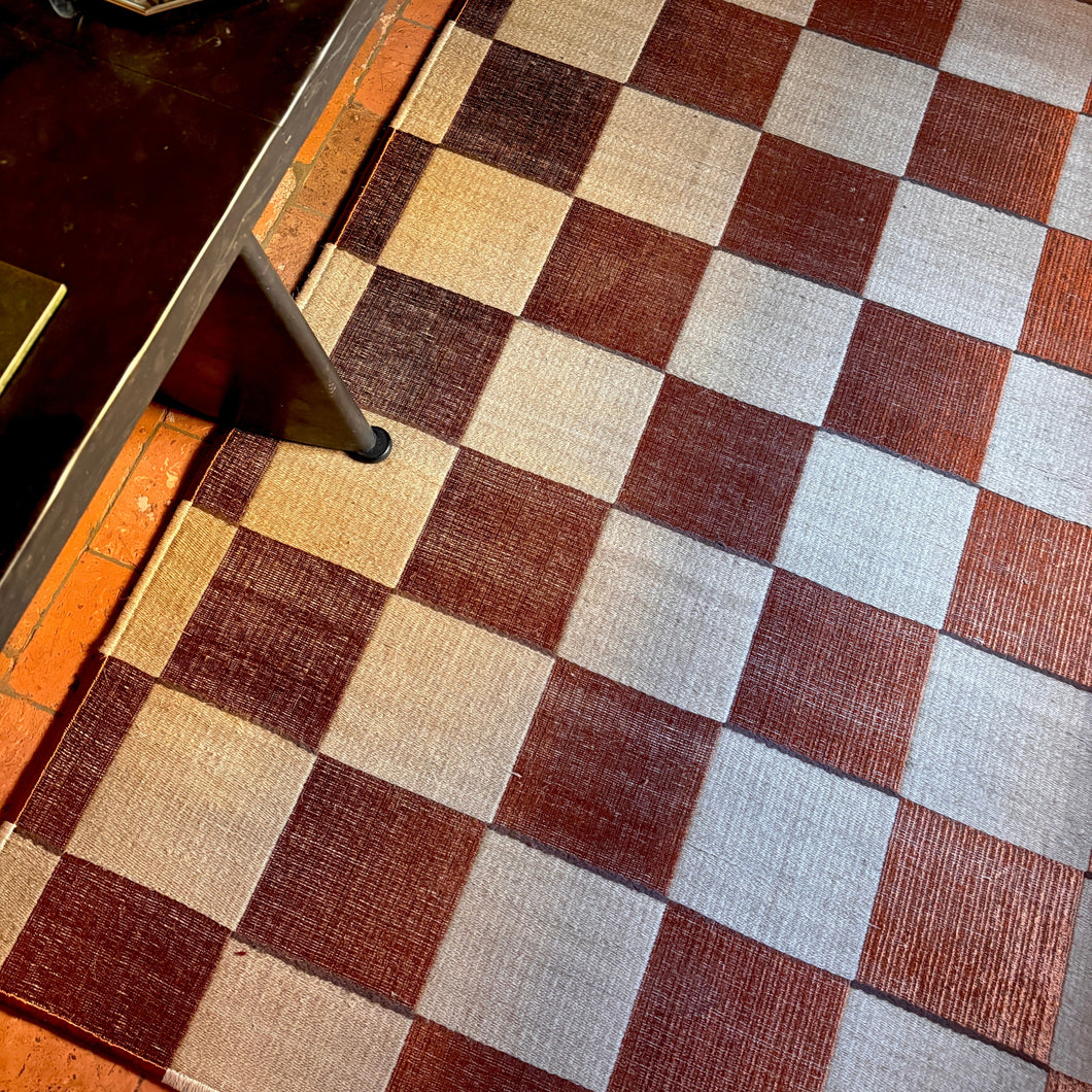 Damier Rug - Bone and Copper - Droulers Collezione