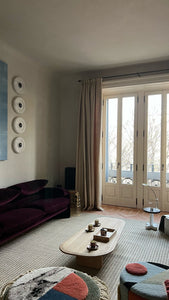 Staple Thin Rug - Sand and Stainless Steel