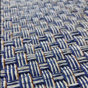Staple Lines Rug - Blue and White